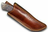 Knife with Fossil Dinosaur Gembone & Mammoth Tusk Inlays #370847-1